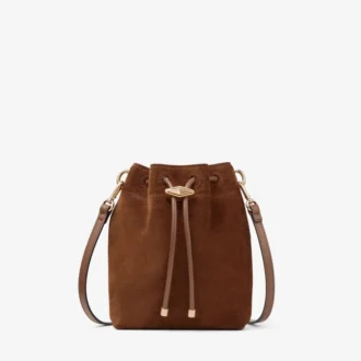Bolso mini Cinch de ante color tostado