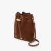 Bolso mini Cinch de ante color tostado