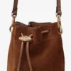 Bolso mini Cinch de ante color tostado