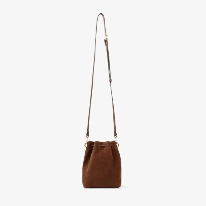 Bolso mini Cinch de ante color tostado