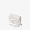 Bolso mini con lazo suave Bolso mini de satén marfil con lazo de cristales Bolso mini con lazo suave Bolso mini de satén marfil con lazo de cristales