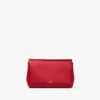 Bolso mini con lazo suave Bolso mini de satén rojo rubí con lazo de cristales