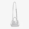 Bolso mini Diamond Tote de piel metalizada vintage plateada Bolso mini Diamond Tote de piel metalizada vintage plateada