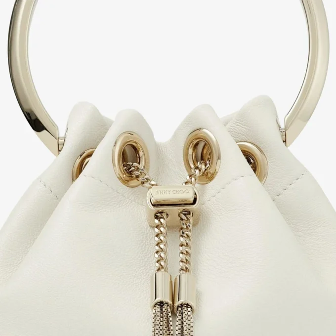 Bolso mini Micro Bon Bon de napa lisa color latte