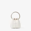 Bolso mini Micro Bon Bon de satén marfil con perlas por toda la superficie Bolso mini Micro Bon Bon de satén marfil con perlas por toda la superficie