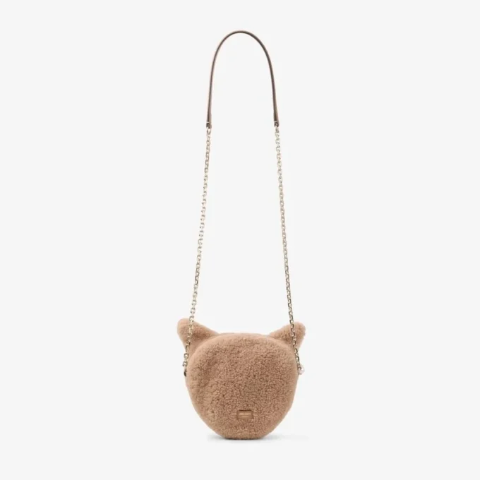 Bolso mini Soft Fox Bolso mini Fox de piel de oveja color toffee