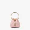 Bolso mini tipo cubo Micro Bon Bon de satén rosa y encaje jimmy choo Bolso mini tipo cubo Micro Bon Bon de satén rosa y encaje jimmy choo