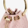 Bolso mini tipo cubo Micro Bon Bon de satén rosa y encaje jimmy choo Bolso mini tipo cubo Micro Bon Bon de satén rosa y encaje jimmy choo