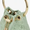 Bolso mini tipo cubo Micro Bon Bon de satén verde y encaje jimmy choo Bolso mini tipo cubo Micro Bon Bon de satén verde y encaje jimmy choo