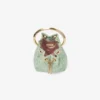 Bolso mini tipo cubo Micro Bon Bon de satén verde y encaje jimmy choo Bolso mini tipo cubo Micro Bon Bon de satén verde y encaje jimmy choo