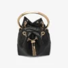 Bolso tipo cubo Bon Bon de malla negra