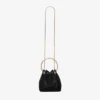 Bolso tipo cubo Bon Bon de malla negra