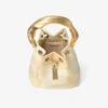 Bolso tipo cubo Bon Bon de piel teñida al estilo tie-dye en mezcla natural con asa esculpida