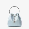 Bolso tipo cubo Bon Bon de satén azul hielo Bolso tipo cubo Bon Bon de satén azul hielo