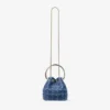 Bolso tipo cubo Bon Bon de tejido vaquero con diseño entrecruzado Bolso tipo cubo Bon Bon de tejido vaquero con diseño entrecruzado