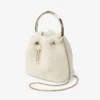 Bolso tipo cubo Bon Bon Natural con asa metálica Bolso tipo cubo Bon Bon Natural con asa metálica