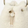 Bolso tipo cubo Bon Bon Natural con asa metálica Bolso tipo cubo Bon Bon Natural con asa metálica