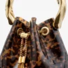 Bolso tipo cubo Bon Bon transparente en carey con asa esculpida Bolso tipo cubo Bon Bon transparente en carey con asa esculpida