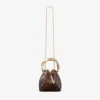 Bolso tipo cubo Bon Bon transparente en carey con asa esculpida Bolso tipo cubo Bon Bon transparente en carey con asa esculpida