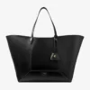 Bolso tote Diamond grande de piel de becerro negro