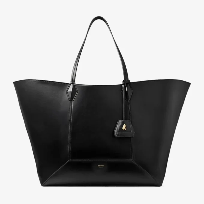Bolso tote Diamond grande de piel de becerro negro