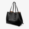 Bolso tote Diamond grande de piel de becerro negro