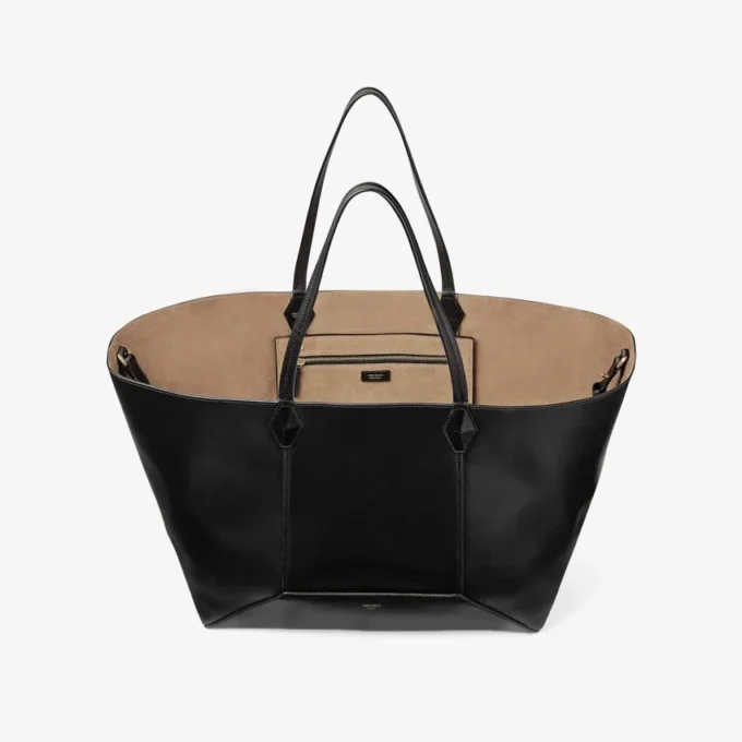 Bolso tote Diamond grande de piel de becerro negro