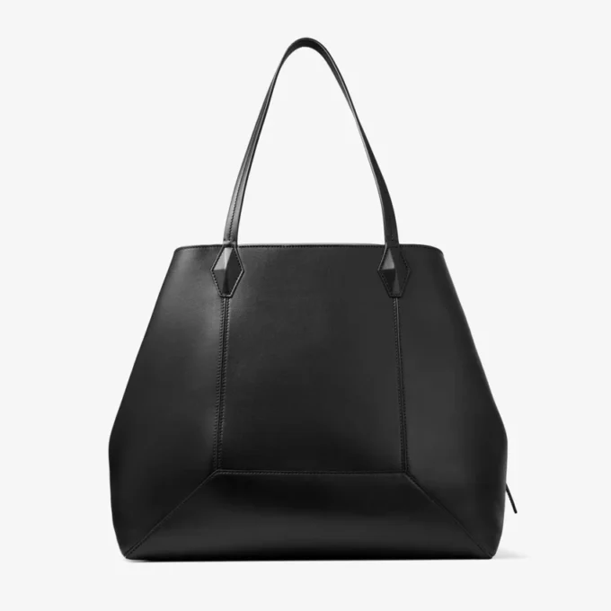 Bolso tote Diamond grande de piel de becerro negro