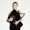 Bolso tote Diamond grande de piel de becerro negro