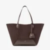 Bolso tote Diamond mediano de ante color café Bolso tote Diamond mediano de ante color café