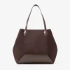 Bolso tote Diamond mediano de ante color café Bolso tote Diamond mediano de ante color café