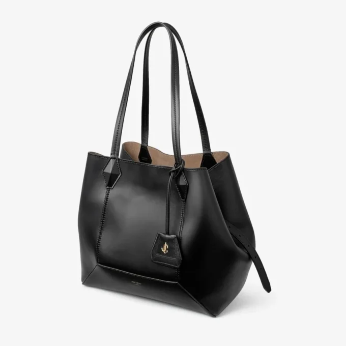 Bolso tote Diamond mediano de piel de becerro negro Bolso tote Diamond mediano de piel de becerro negro
