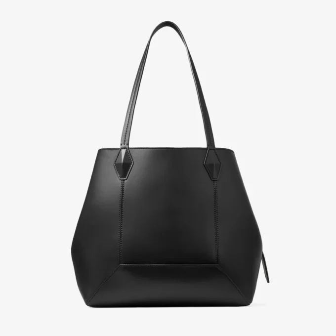 Bolso tote Diamond mediano de piel de becerro negro Bolso tote Diamond mediano de piel de becerro negro
