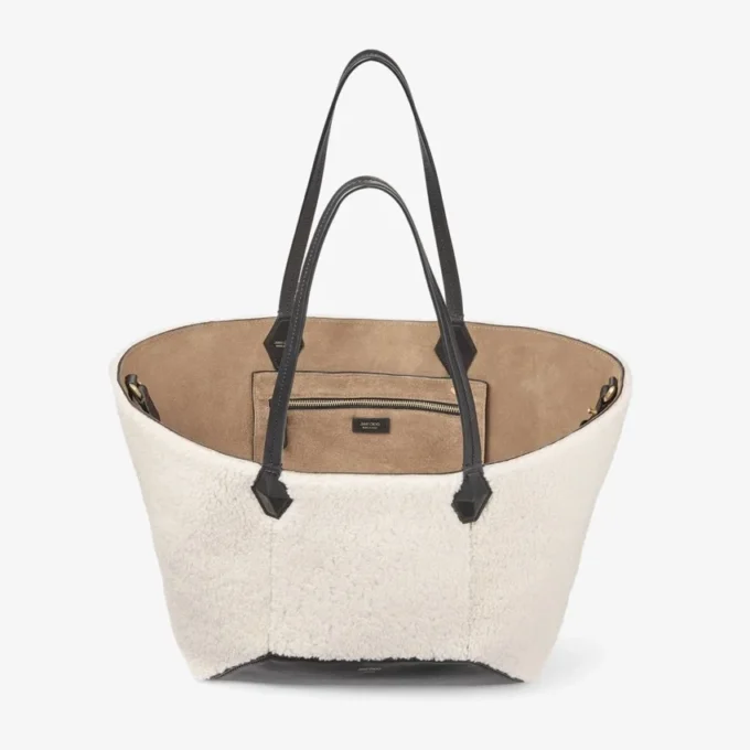 Bolso tote Diamond mediano de piel de oveja natural
