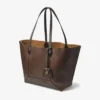 Bolso tote Diamond mediano en piel de becerro lisa color coñac Bolso tote Diamond mediano en piel de becerro lisa color coñac