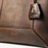 Bolso tote Diamond mediano en piel de becerro lisa color coñac Bolso tote Diamond mediano en piel de becerro lisa color coñac