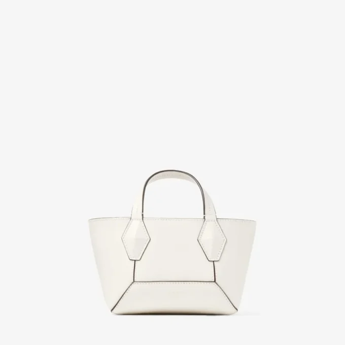 Bolso tote Diamond Mini Bolso tote mini de piel color café con leche