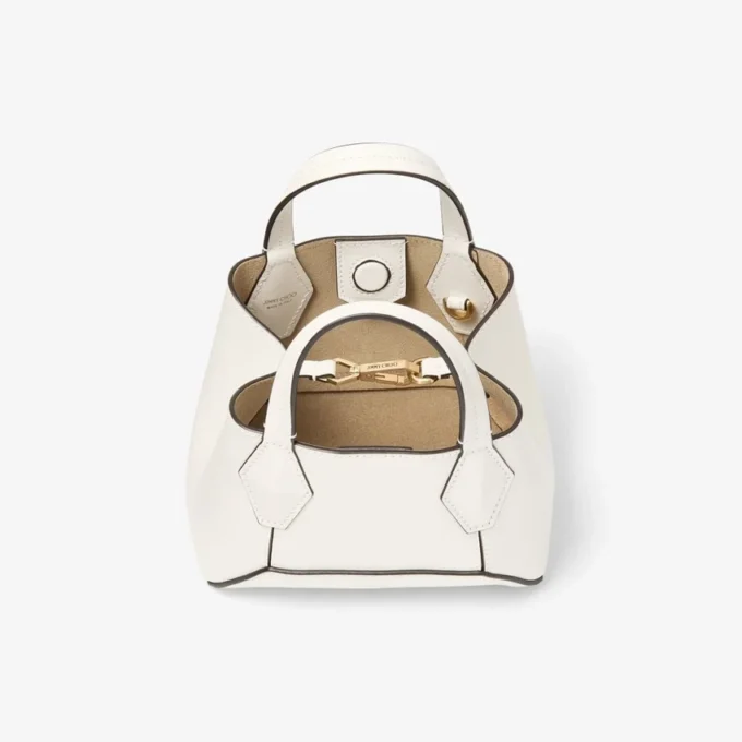 Bolso tote Diamond Mini Bolso tote mini de piel color café con leche