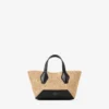 Bolso tote Diamond Mini de rafia natural Bolso tote Diamond Mini de rafia natural
