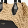 Bolso tote Diamond Mini de rafia natural Bolso tote Diamond Mini de rafia natural