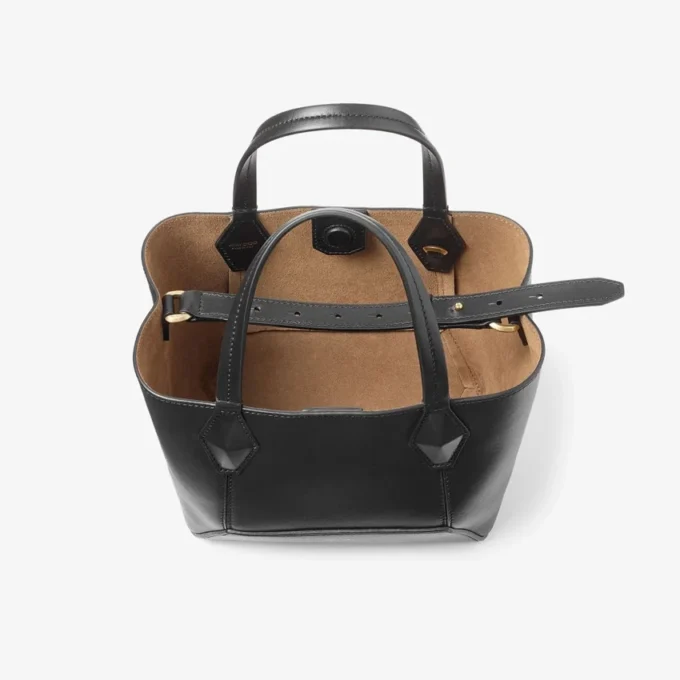 Bolso tote Diamond pequeño de piel de becerro negro Bolso tote Diamond pequeño de piel de becerro negro