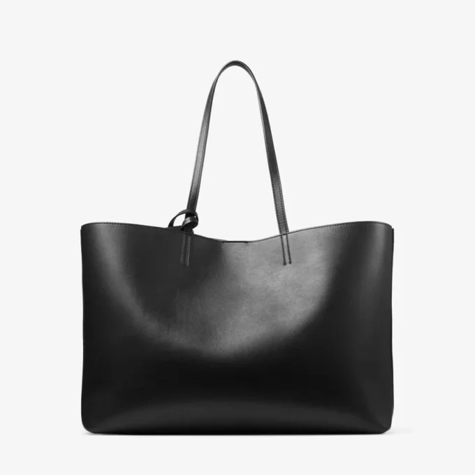 Bolso tote Nine2Five East-West de piel de becerro lisa negra Bolso tote Nine2Five East-West de piel de becerro lisa negra