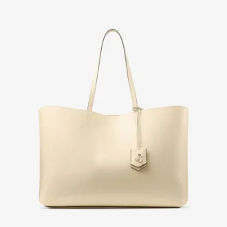 Bolso tote Nine2Five East-West de piel estampada Elaphe en color Buttermilk
