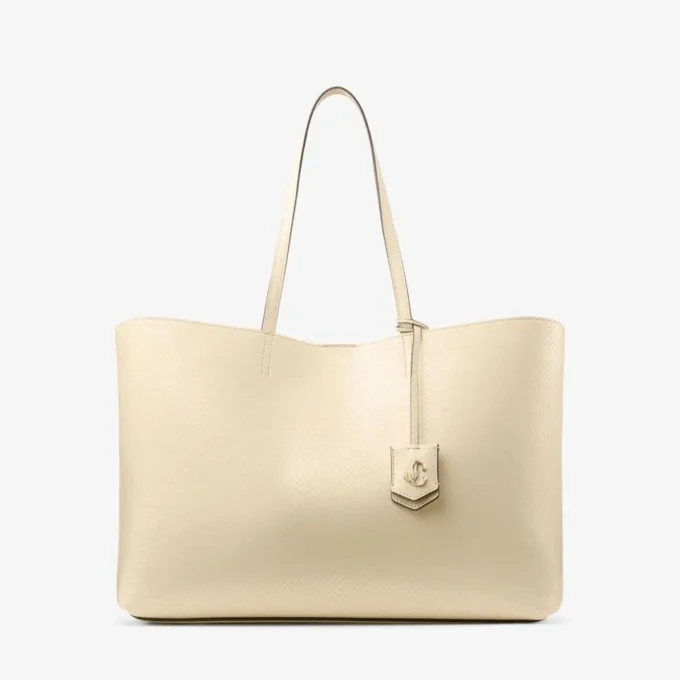 Bolso tote Nine2Five East-West de piel estampada Elaphe en color Buttermilk Bolso tote Nine2Five East-West de piel estampada Elaphe en color Buttermilk