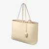 Bolso tote Nine2Five East-West de piel estampada Elaphe en color Buttermilk Bolso tote Nine2Five East-West de piel estampada Elaphe en color Buttermilk