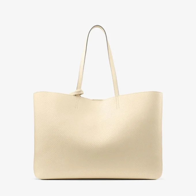 Bolso tote Nine2Five East-West de piel estampada Elaphe en color Buttermilk Bolso tote Nine2Five East-West de piel estampada Elaphe en color Buttermilk