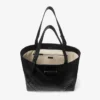 Bolso tote vertical Bar mediano Bolso tote de piel de becerro de grano suave en negro con estrellas texturizadas Bolso tote vertical Bar mediano Bolso tote de piel de becerro de grano suave en negro con estrellas texturizadas