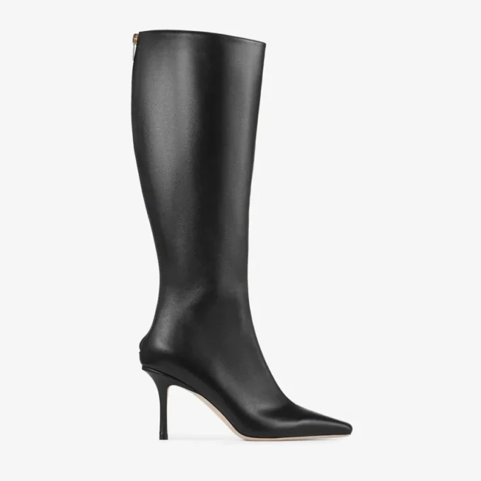 Botas Agathe 85 de piel de becerro negra