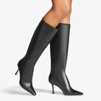 Botas Agathe 85 de piel de becerro negra