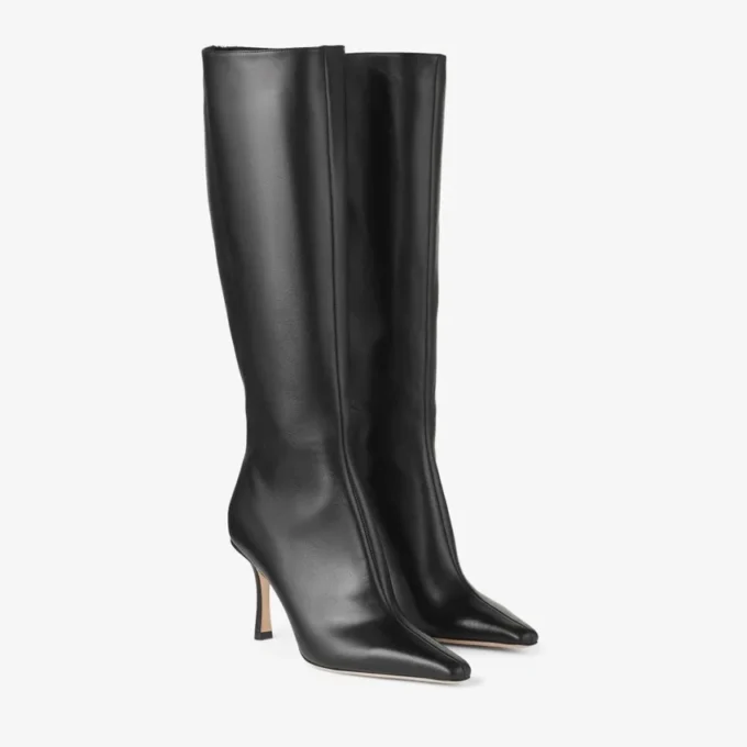 Botas Agathe 85 de piel de becerro negra